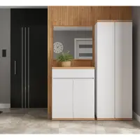 Espejo de pared Yamael 75 cm roble artisan