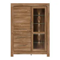 Вітрина Gent 115 см з 2 дверима та 2 шухлядами дуб стірлінг