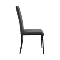 Silla Anne tapizada gris oscuro