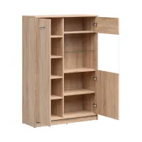 Vitrina Nepo Plus 90 cm con 2 puertas roble sonoma