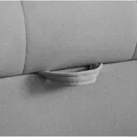 Sofá de dos plazas Doria con arcón de terciopelo gris