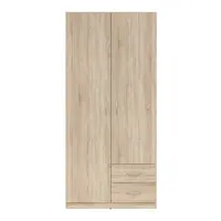 Armario de dos puertas Casao 91 cm con cajones roble sonoma