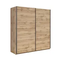 Armario de puertas correderas Tetrix 183 cm roble wotan