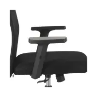 Silla giratoria Alex con reposabrazos ajustable negra