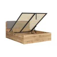 Łóżko Tetrix 160x200 ze stelażem i pojemnikiem dąb wotan