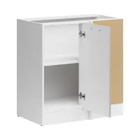 Armario de cocina inferior de esquina Junona Line claro derecha gris claro brillo esquinero 100x60 cm