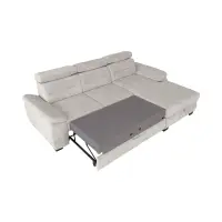 Sofá rinconera derecho Aguda convertible con arcón beige