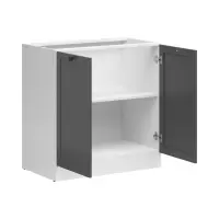 Armario bajo de cocina Junona Line 80 cm de dos puertas grafito