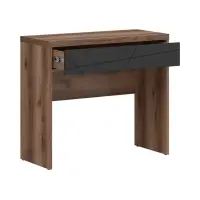Tocador Forn 39 cm con cajón roble delano oscuro/negro mate