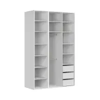 Armario modular Flex 150 cm con 3 puertas blanco/roble mauvella