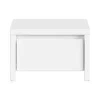 Mesita de noche Kaspian 51 cm con cajón blanca