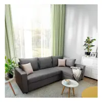 Sofá rinconera universal Przemek IV con función de cama y contenedores gris