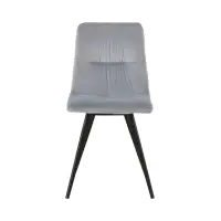 Стілець м'який Jamil оксамитовий срібний