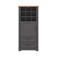 Estantería Tolmin 68 cm con puertas y cajón grafito/roble artisan