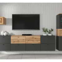 Armario System 64 con 2 puertas grafito