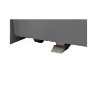 Sofá de dos plazas Bunio III convertible con arcón gris