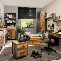 Desk Weston 120 cm with 2 drawers old style pine