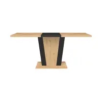 Mesa extensible Zalder 120/160x68 roble artisan/negro