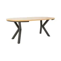 Mesa extensible Eland 100/150/200x100 chapa de roble natural