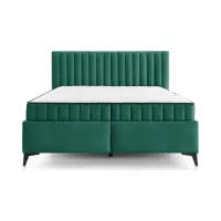 Cama continental Joy 160x200 con contenedores verde