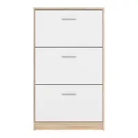 Zapatero Nepo Plus 70 cm con 3 puertas roble sonoma/blanco