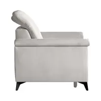 Two-seater sofa Doria with storage velvet cream
