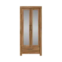 Estantería Gent 88 cm con cajón y 2 puertas con espejo roble stirling