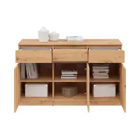 Cómoda Saturn 135 cm con 3 puertas y 3 cajones roble artisan