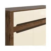 Cómoda Ruso 149 cm con 3 puertas y 3 cajones roble april/brillo perlado