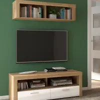 Armario colgante Balder 120 cm abierto roble riviera