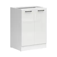 Armario de cocina inferior Junona Line 60 cm blanco tiza brillo