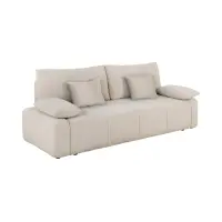 Sofá de tres plazas Hello convertible con arcón beige claro