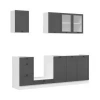 Conjunto de cocina Junona Line 220 cm grafito