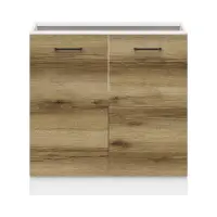 Mueble de cocina bajo fregadero Junona Line 80 cm roble delano claro