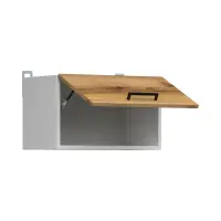 Armario de cocina superior Junona Line 50 cm sobre la campana roble delano claro