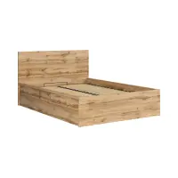 Cama Tetrix 140x200 con somier y contenedor roble wotan