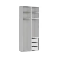 Armario de dos puertas Flex 100 cm blanco