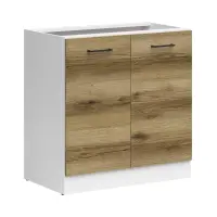 Mueble de cocina bajo fregadero Junona Line 80 cm roble delano claro