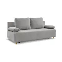 Sofá de tres plazas Sun con función de cama y contenedor gris