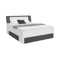 Кровать Saturn 160x200 с 3 ящиками белая/графит
