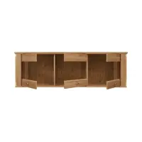 Витрина навесная Bergen 156 см с 3 дверцами лиственница сибиу золотая