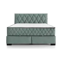 Cama continental Reve 140x200 con contenedor verde claro