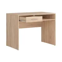Escritorio Nepo Plus 100 cm con cajón y estante roble sonoma