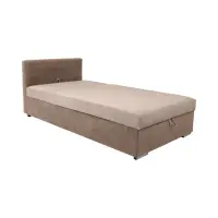 Sofá cama Rico con arcón y respaldo ajustable beige