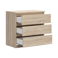 Cómoda Tetrix 75 cm con 3 cajones roble sonoma