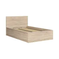Cama Tetrix 120x200 con somier y contenedor roble sonoma