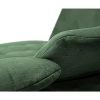 Sofá rinconera izquierdo Aragon extensible con reposacabezas y asiento ajustables verde