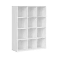 Estantería Nepo Plus 114 cm con 12 estantes blanco