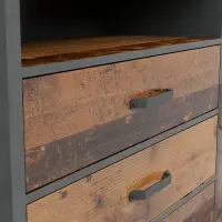 Cómoda Weston 131 cm con puertas 3 cajones y estante pino old style