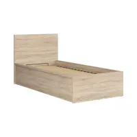 Cama Tetrix 90x200 con somier y arcón roble sonoma